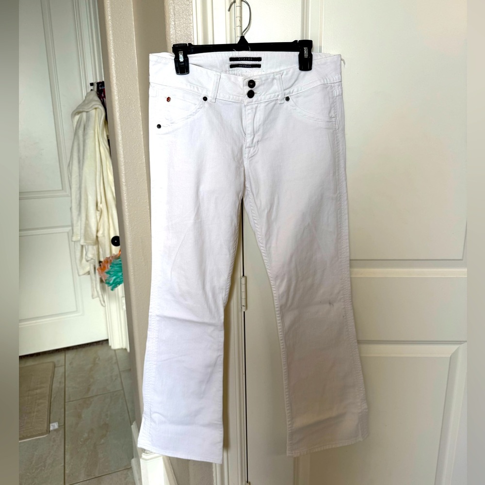 White Low Rise Hudson Jeans
